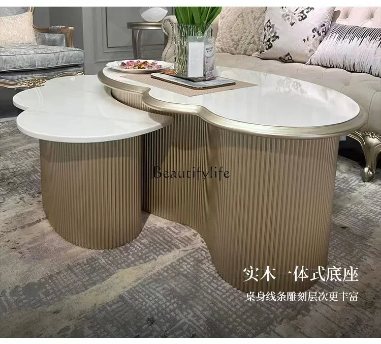 

yj19 American light luxury sofa coffee table living room cloud coffee table sofa solid wood