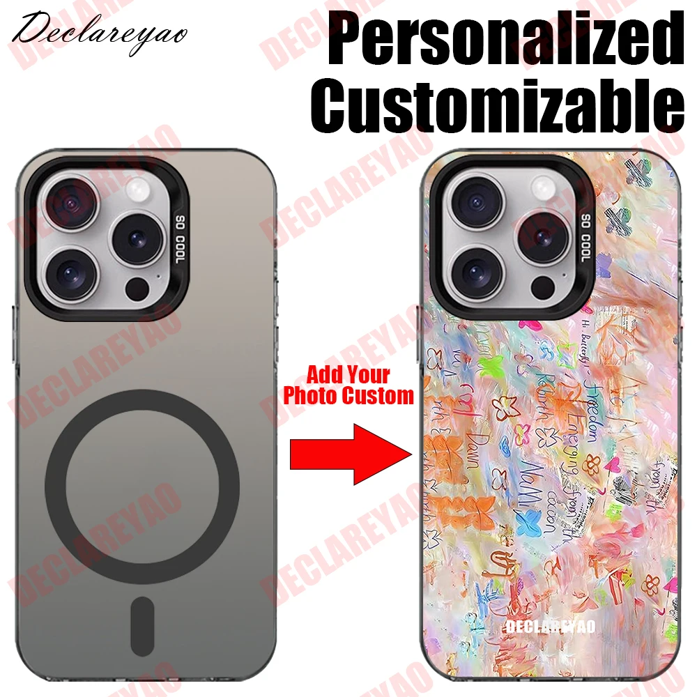 

Personalized Customizable DIY Photos For MagSafe Coque For Apple iPhone 17 Air 16 Plus 16e 15 14 13 12 11 Pro Max Cases Covers