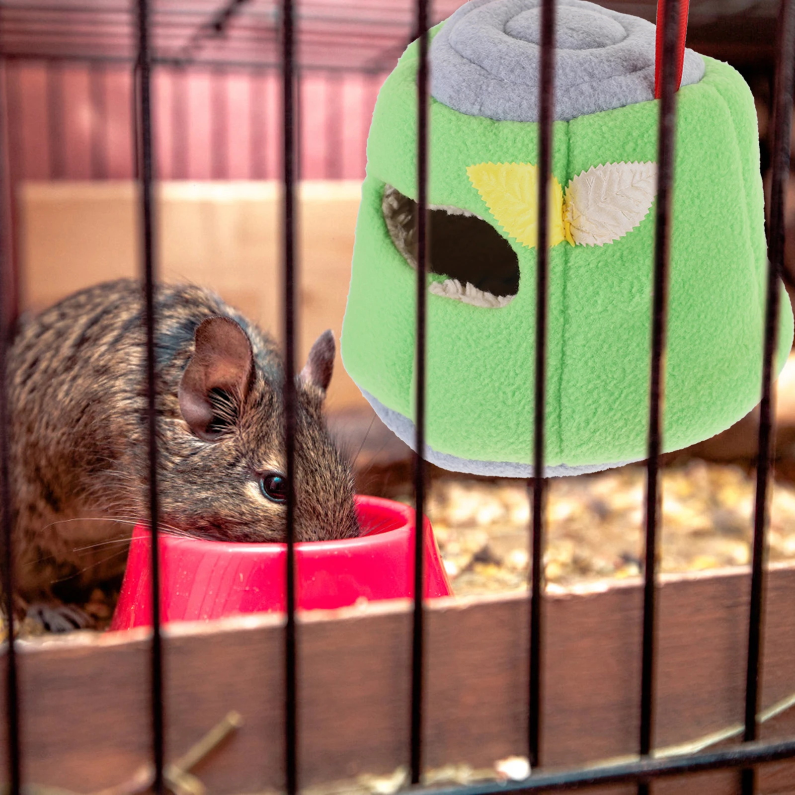 

Warm Cotton Nest Material Easy Clean Comfortable Pet Bedding Dual Purpose Habitat Beds Cuddle Cup Hamster