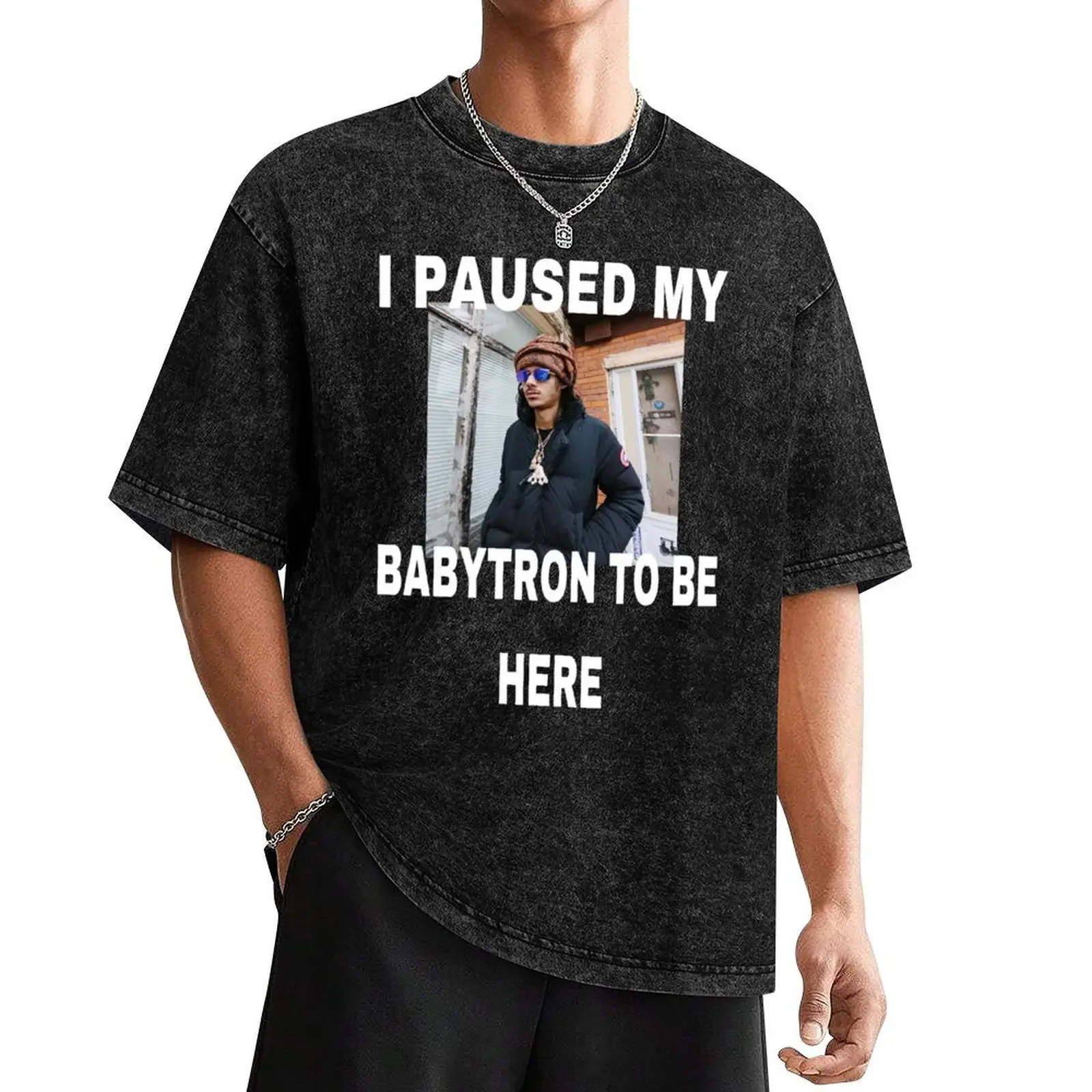 

BabyTron I Paused My Baby Smoove T-Shirt quick-drying Aesthetic clothing korean fashion mens graphic t-shirts