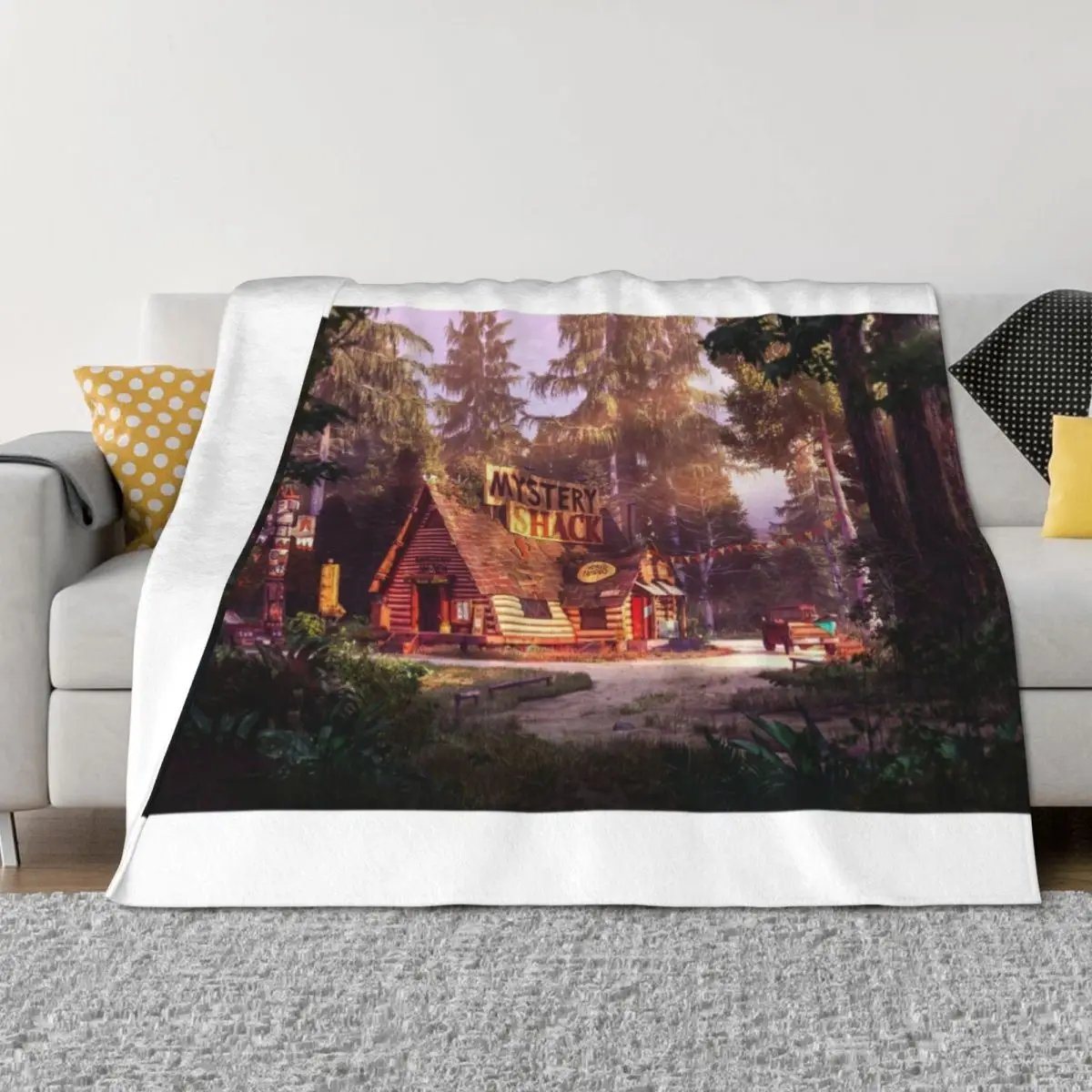 

Mystery shack Throw Blanket Beach Picnic For Baby Luxury Brand Blankets