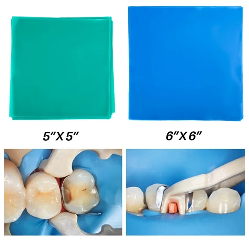 

10pcs Dental Rubber Dam Sheet Natural Latex Rubber Barrier Dams 5*5/6*6" Oral Suture Barrier Cloth Dentistry Surgical Supplies