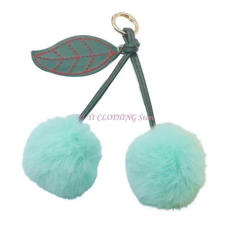 

N5KF Plush Fruit Keychain Portable Plush Ball Keyring For Bags