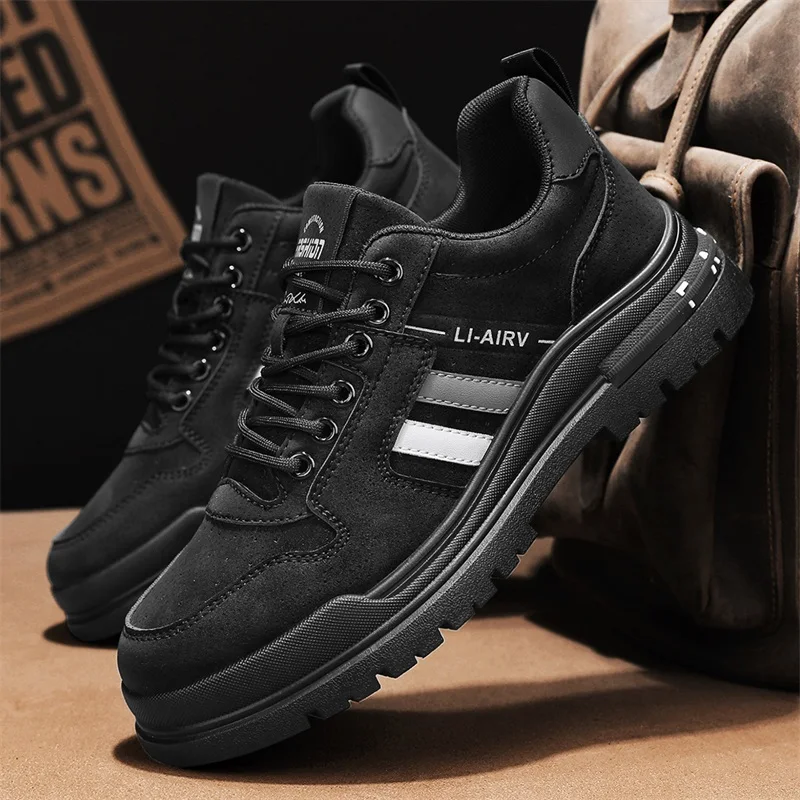 

Men's Luxury Running Shoes Breathable Skateboarding Shoes Black Thick Soled Comfortable Casual Sports Shoes Men's Denim Boots