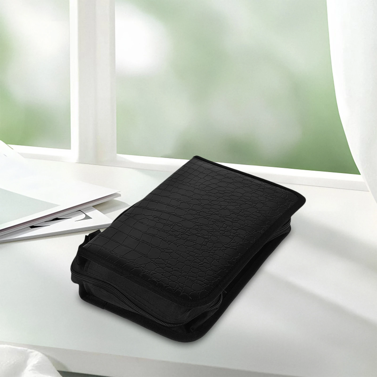 

CD DVD VCD Storage Bag Organizer Portable Disc Holder PU Case Box Protective Divider Soft Lining Scratch Resistant