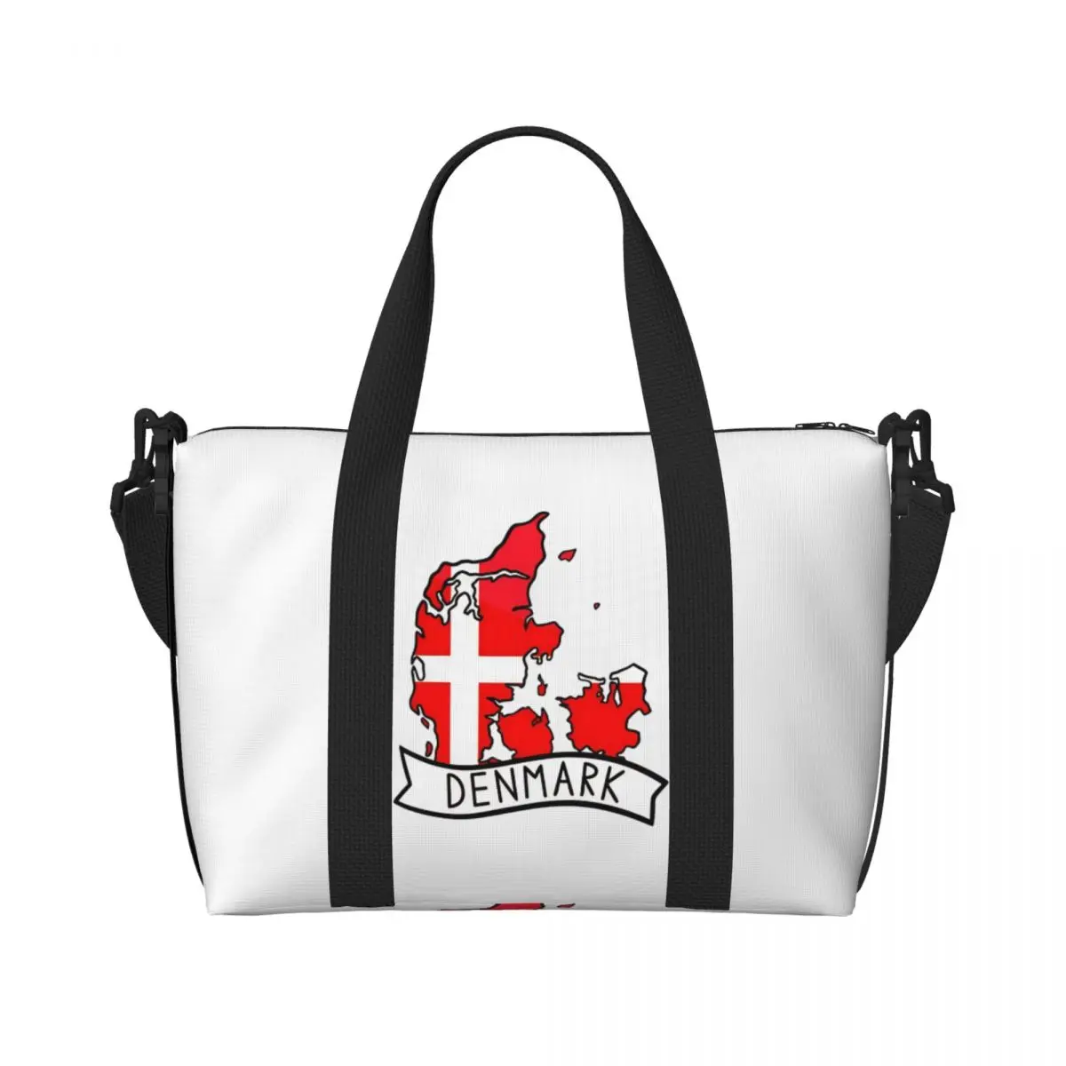 

Мужская дорожная сумка с картой Дании и флагом, большая спортивная сумка для спортзала, стильная сумка для выходных, милая сумка для тренировок и спорта