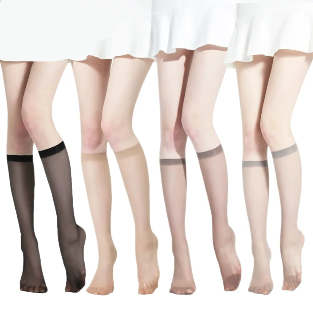 10pcs=5Pairs Women's Summer Ultra-Thin Sexy Ankle Socks Half-Cut Stockings Medium Size Breathable Comfortable Not Knee High