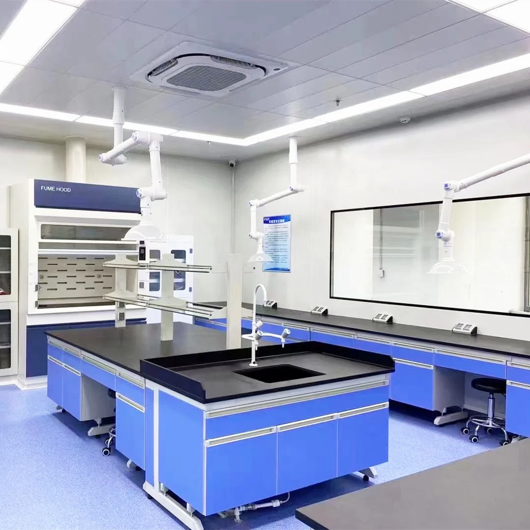 Steel wood chemical laboratory furniture lab tables with phenolic resin lab bench