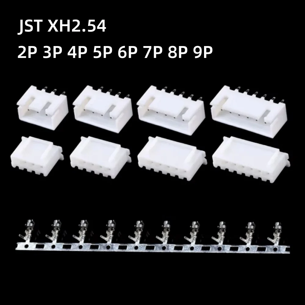 Image of 10 Paar JST XH2.54 2/3/4/5 Pin Anschlüsse Kunststoffgehäuse Stecker Buchse Kabelverbinder XH 2.54 2P 3P 4P 5P 6P 7P 8P 9P