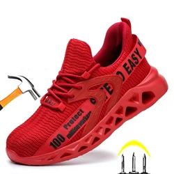 Fashion Work Safety Shoes Lightweight Shoes Safety Boots Anti-puncture Working Sneakers Male Indestructible Work Shoes Men Boots