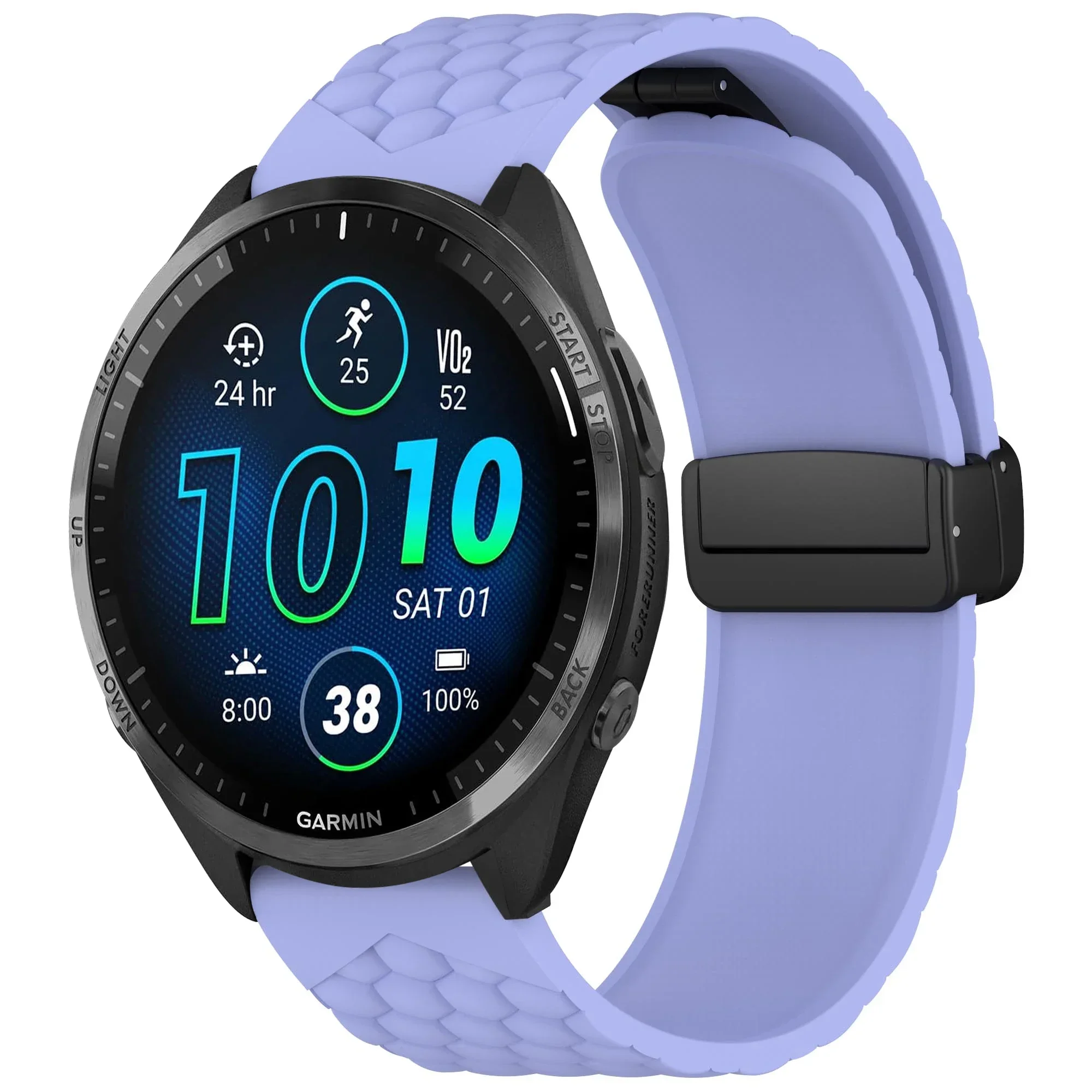 Cinturino ufficiale da 22 mm per Garmin Forerunner 265 745 255 Bracciale con cinturino musicale Vivoactive 4 Venu 2 3 Sostituzione cinturini in silicone
