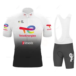 Cycling Clothing Sets for Men, Breathable Anti-UV Bicycle Wear, Short Sleeve Bike Jersey, Summer, New, Total Energies, 2025