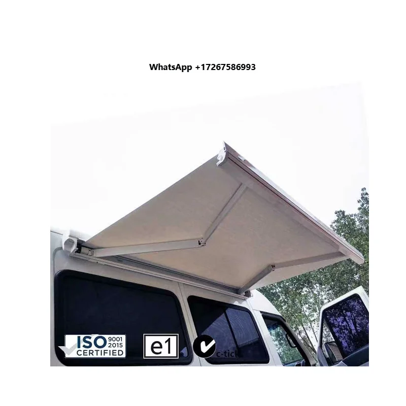 

100% Waterproof Retractable 12V Motor RV Awning Manual/Automatic Control System for Caravan Motorhome RV Exterior Accessories