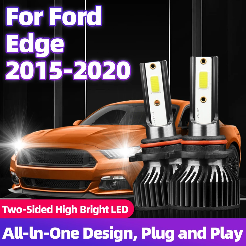 

LED Headlight Bulbs 12000LM Turbo 9005 H11 High Low Lights 100W Front Car Headlamps For Ford Edge 2015 2016 2017 2018 2019 2020