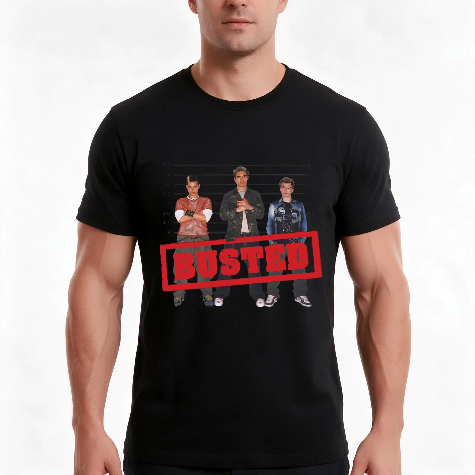 Busted T-Shirt, Summer Casual Cotton Tee, Oversized Streetwear Tops, Vintage Graphic Print, Loose Fit Short Sleeve, 100% Cotton