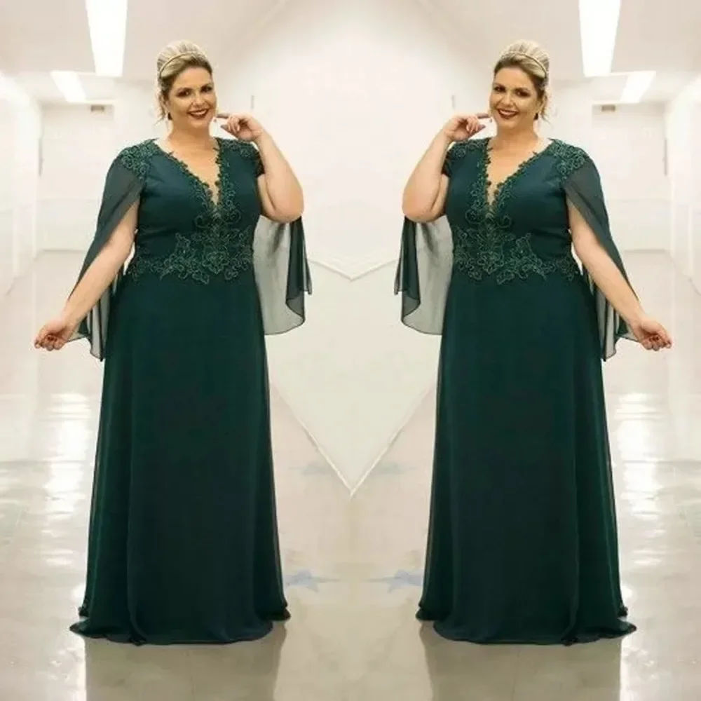 Vestidos para madre de la novia, vestido de novia de talla grande con listones para invitados, vestidos largos de color verde esmeralda para madre de la novia, tamaño personalizado