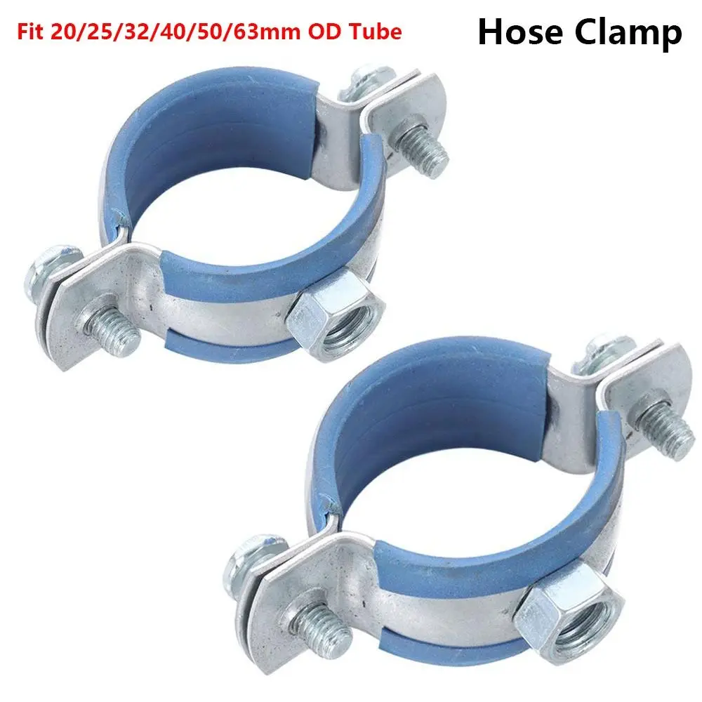 1Pcs Fastener Hardware Round Hose Clamp Pipe Fitting Expansion Screw Suspension Pipe Holder 20/25/32/40/50/63mm Nut Hoop