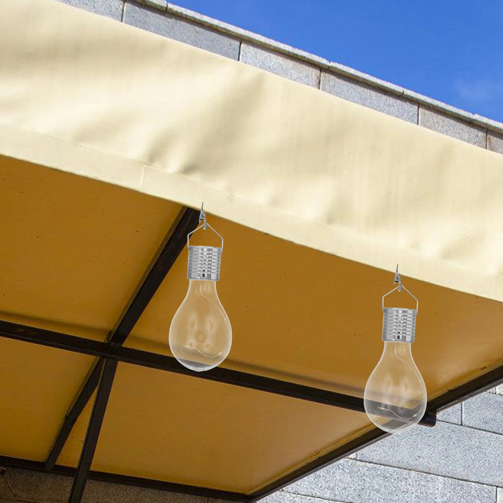 

4 Pcs Solar Copper Wire LED Bulb Chandelier Low Power Durable Garden Hanging Light Outdoor Festival Lighting Patio Lawn