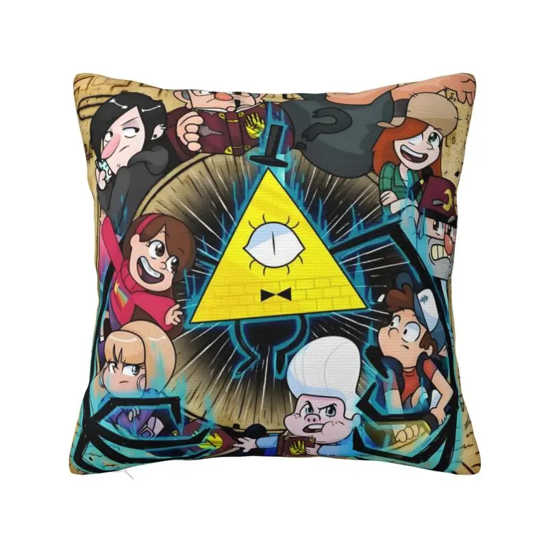 

Custom Gravity Falls Printed Cartoons Square Pillow Cover Decoration Cushion Cover Throw Pillow for Sofa Double-sided Printing
