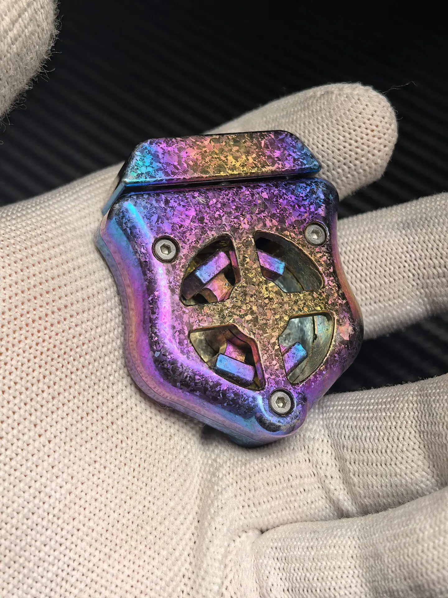 Used EDC Meat Pigeon Vaporwave Push Card ROGUE Tide Play, Meat Pigeon, Ice Crystal Titanium, Meat Pigeon Vaporwave E