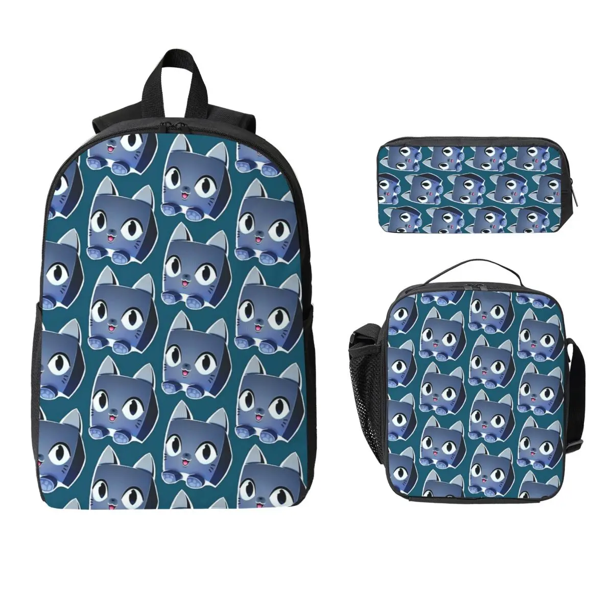 Pet Simulator X Code Backpack Student Boys Girls BookBag School Bag Laptop Shoulder Bags 3ps Insulated Lunch Bag Pencil Case