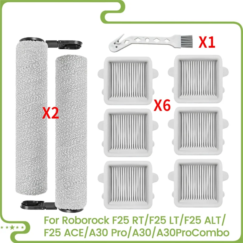 

TCF-для Roborock F25 RT/F25 LT/F25 ALT/F25 ACE/A30 Pro/A30/A30procombo роликовые щетки HEPA-фильтры Запчасти для пылесоса