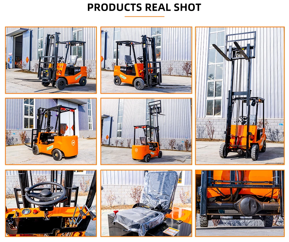 1t Electric Forklift Truck Fast Charging 1000kg Mini Forklifts Truck Warehouse Loading Material Handling Machine In Stock Custom
