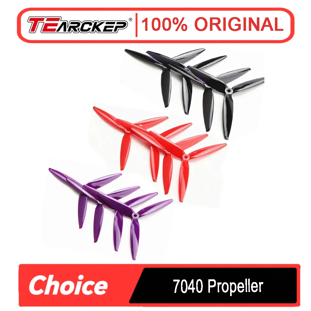 

10 пар высококачественных реквизитов в стиле Gemfan 7040 7 дюймов с 3 лезвиями (10CW + 10CCW) для 7-8 дюймов RC FPV Racing Freestyle Drone