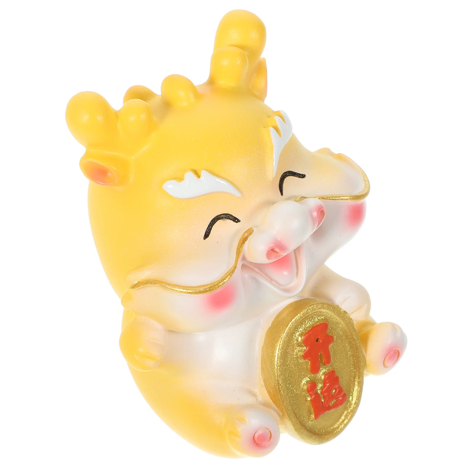 

Dragon Car naments Miniature Resin Decor Yellow Lucky Statue Bonsai Cake Toppers Garden Figurines Practical Safe Craft