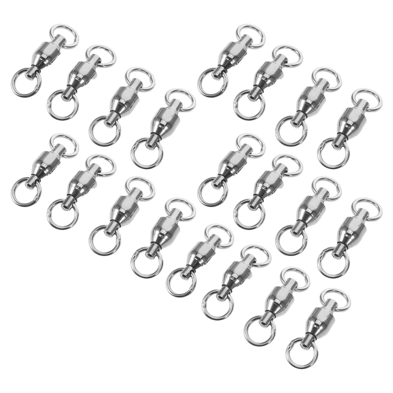 

20Pcs Detachable Metal Swivel Snap Hooks with Ball Bearing for Fishing Lanyard Swivel Clips Parrot Chain Jewelry Making