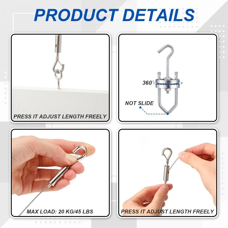 22Pcs Rotatable Cabinet Door Spray Painting Hanging Drying Rack Set Special Hanger for Raw Workpiece Spraying