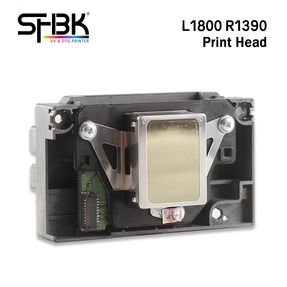Głowica drukująca do drukarek Epson R1390 L1800 UV DTF DTG, kompatybilna z dyszami drukującymi do drukarek A3 DTF, dobrze drukuje, zielona płyta główna.