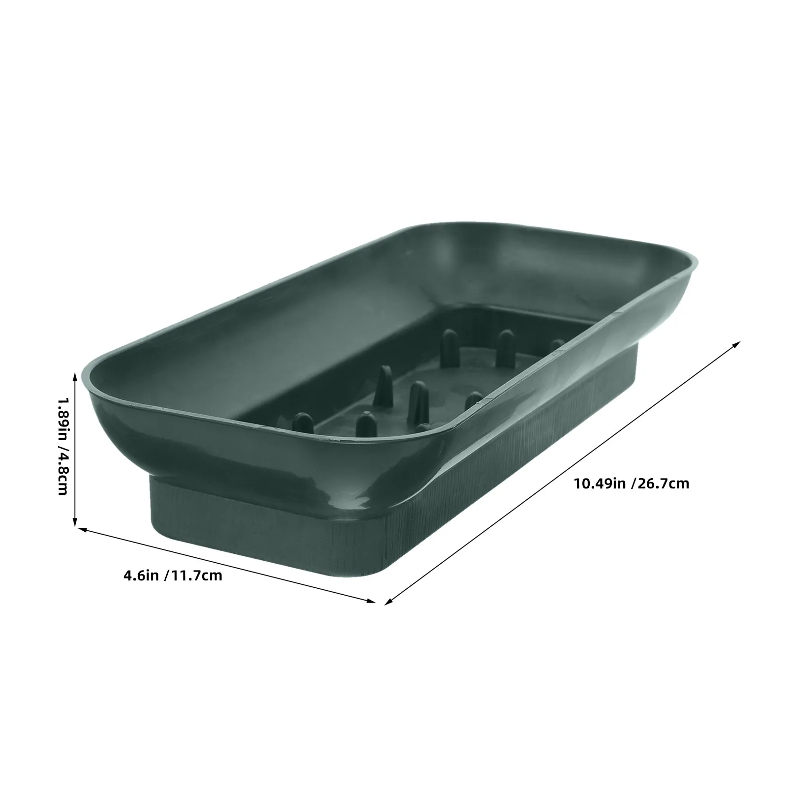 12Pcs Rectangular Floral Foam Holder Tray Green Plastic Flower Arrangement Base Pins for Wedding Church Office Centerpiece