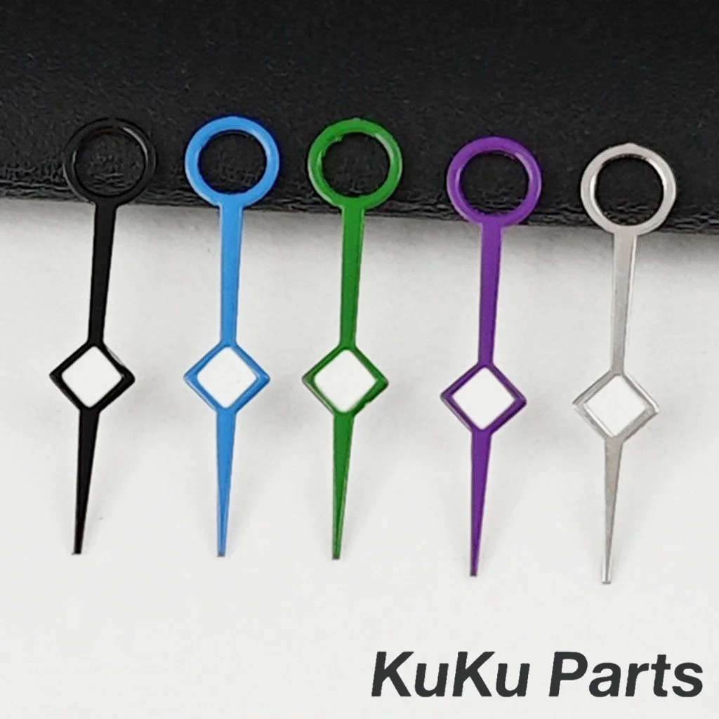 NH34 Snowflake GMT 12.5MM GMT Red Blue Green Purple Black Silver Orange GMT Hands Green Luminous Fit NH35 NH34A 4R34 Movement