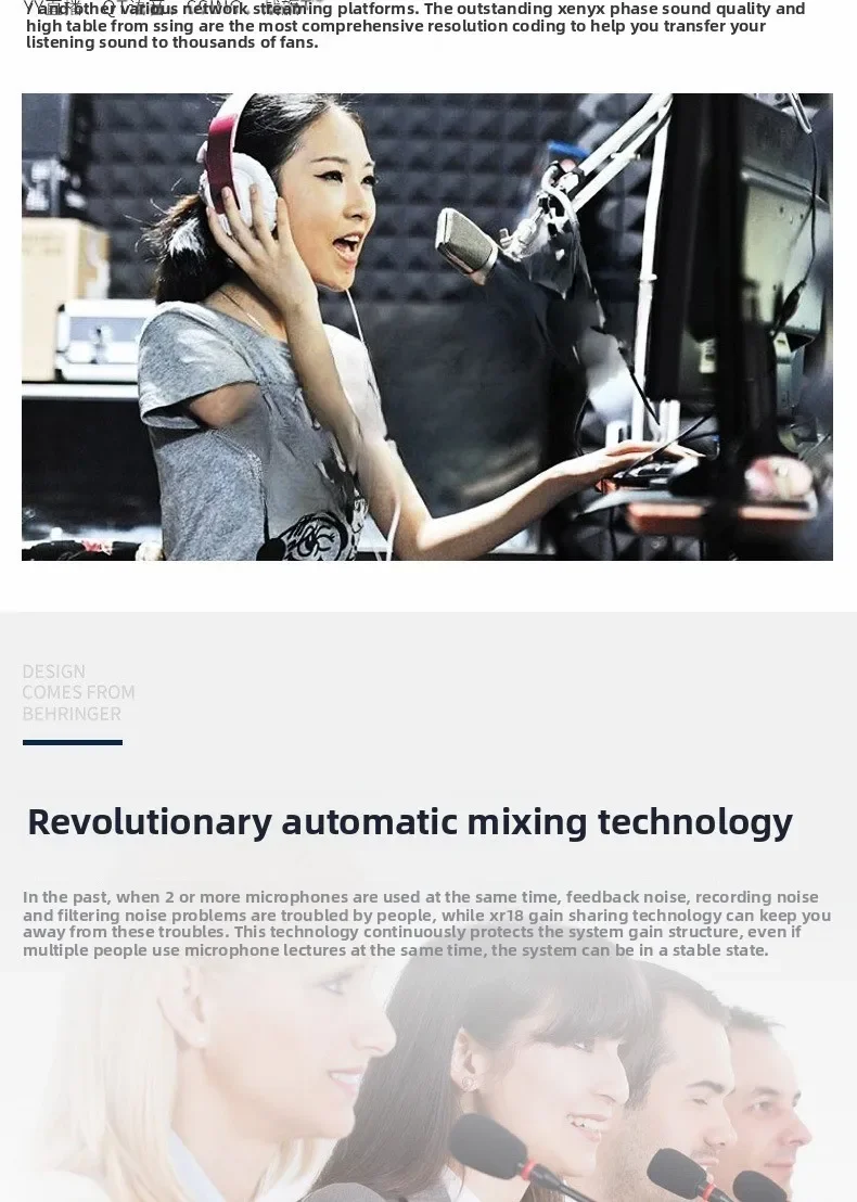 XR18 خلاط رقمي صغير 4 قنوات تأثيرات قناة خلاط