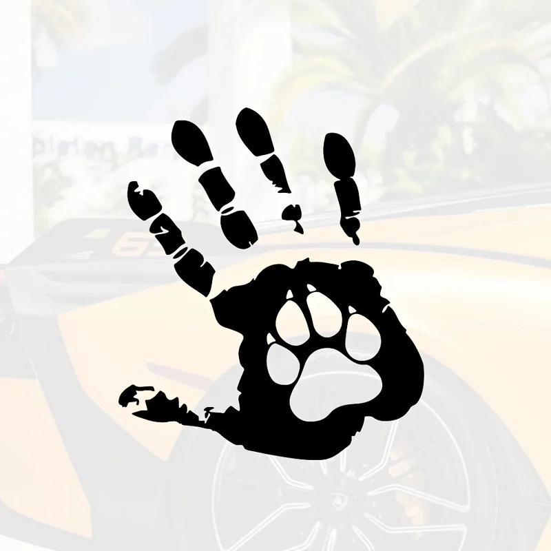 قطعة واحدة من ملصقات السيارات - شارات بصمات يدوية وطبعات مخالب تضيف لمسة مرحة على سيارتك وإكسسوارات سيارات الكلاب. #1