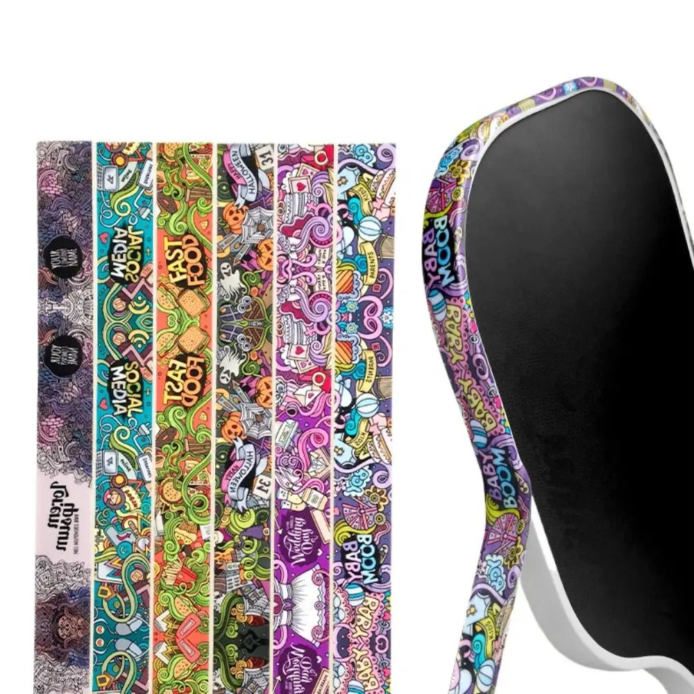 

Наклейка на краю ракетки для пиклбола 16 мм в стиле граффити, прочная защитная лента для рамки ракетки, амортизирующая