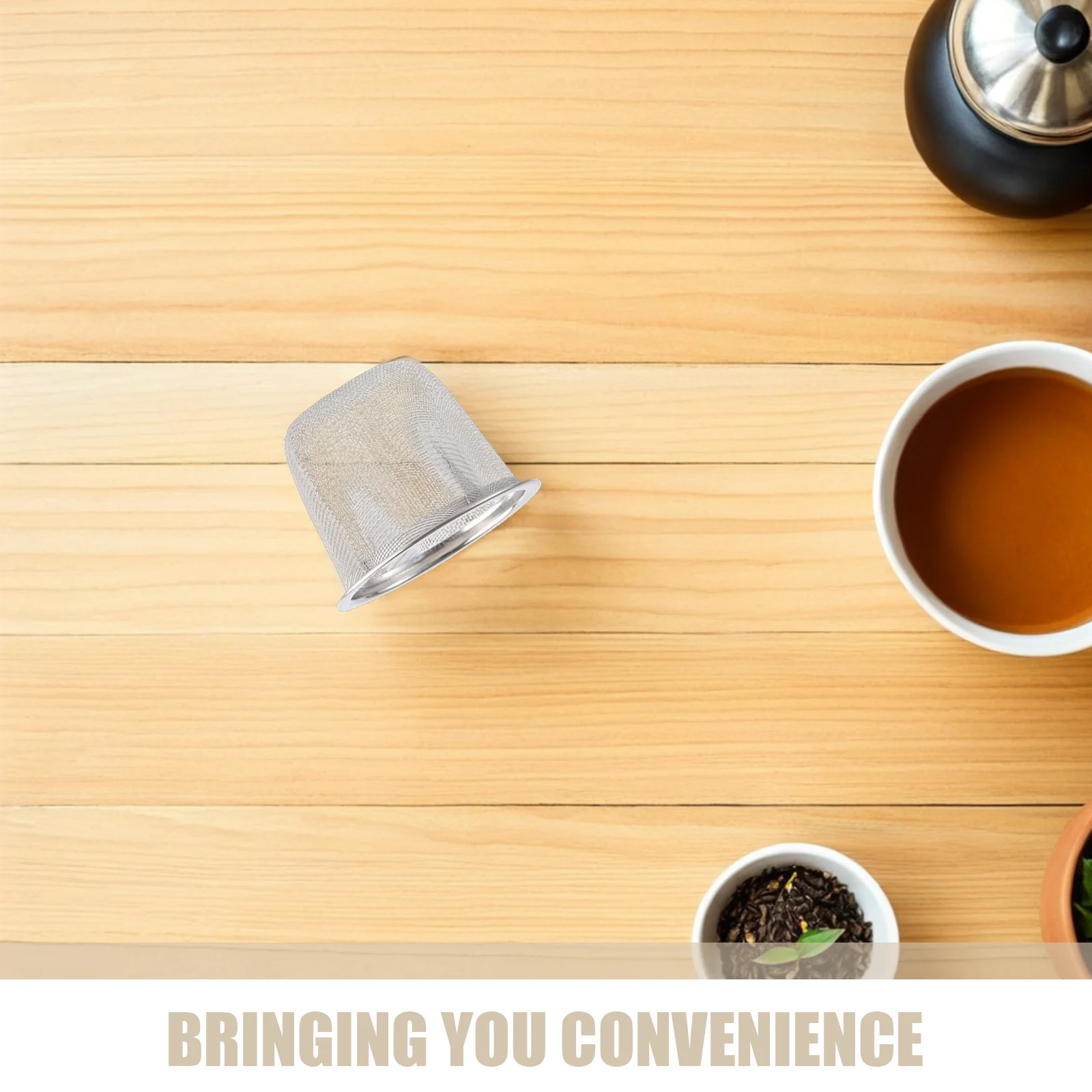 10 قطعة مصفاة شاي من الفولاذ المقاوم للصدأ مرشح شبكي ناعم لمزيل شجر الشاي فضفاض مقاوم لدرجة الحرارة العالية للاستخدام المنزلي والمكتب المعدني #4