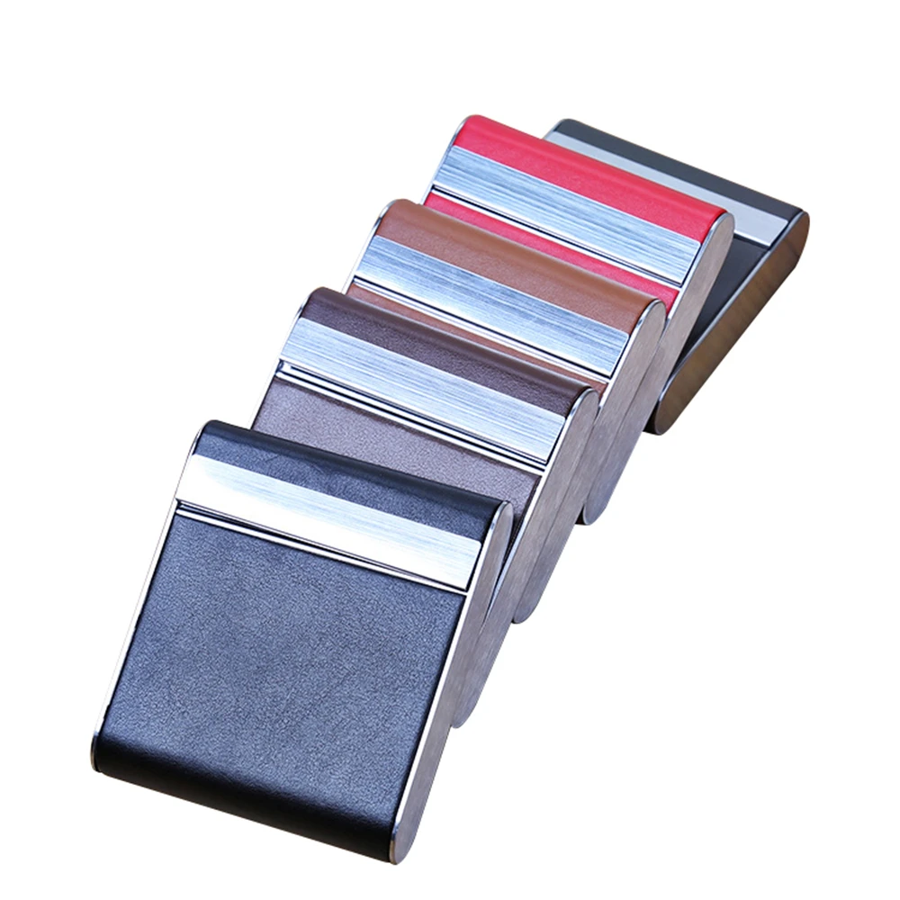 Stainless Steel Flip Cover Cigarettes Case Hold 20pcs 84mm Cigarette Tobacco Holder PU Cigarette Storage Box Men Smoking Gadgets