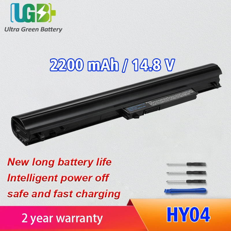 UGB New HY04 Battery For HP HSTNN-LB4U HSTNN-UB4U HSTNN-YB4U TPN-Q123 Q124 Q126 718101-001 Laptop Battery 2200mAh 14.8V