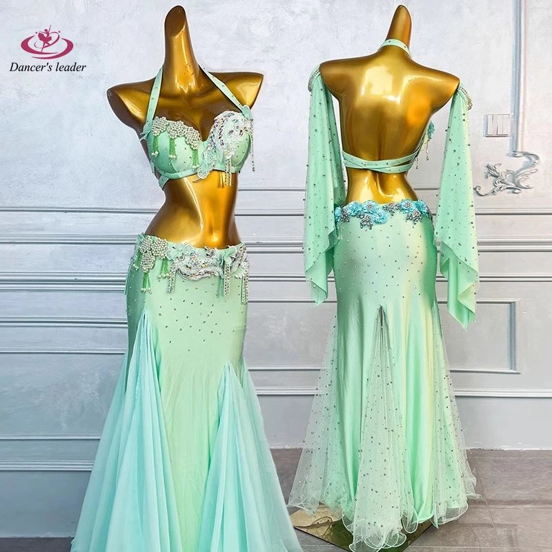 Belly Dance Costume Rhinestone Female Adult High-End Mint Green Bra, Hip Hugging Long Skirt, Samba Performance High Flash Dress - AliExpress Belly Dance Costume Rhinestone Female Adult High-End Mint Green Bra, Hip Hugging Long Skirt, Samba Performance High Flash Dress - AliExpress