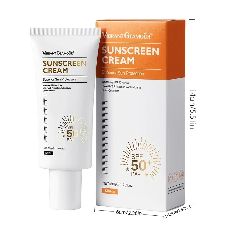 La protezione solare SPF 50 protegge, crema solare da 50 ml, idrata, impermeabile, protezione UV a lunga durata per la cura della pelle