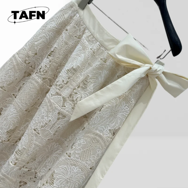 สินค้าใหม่กระโปรงยาว Development Custom นําเข้าผ้าเย็บปักถักร้อยที่กําหนดเองสวยทั้งหมดตรงกับแฟชั่นสบาย AG2212