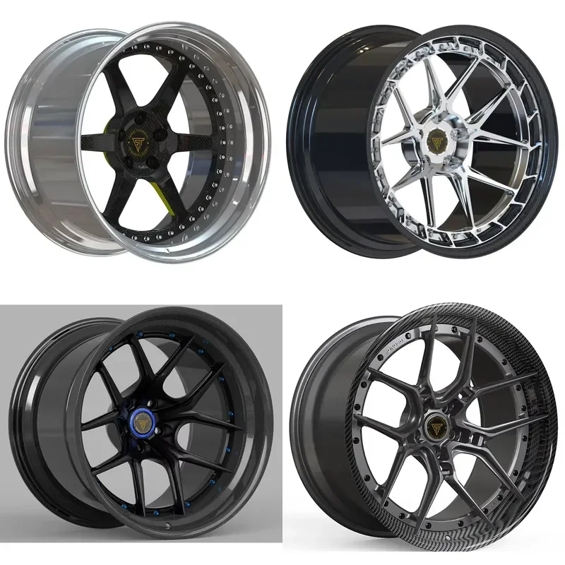 

i Carbon Fiber Wheels Rim 2-piece Forged Wheel for RS 3/4/5/6 /7/Q3/Q8/e-tron RS E-tron GT TTS