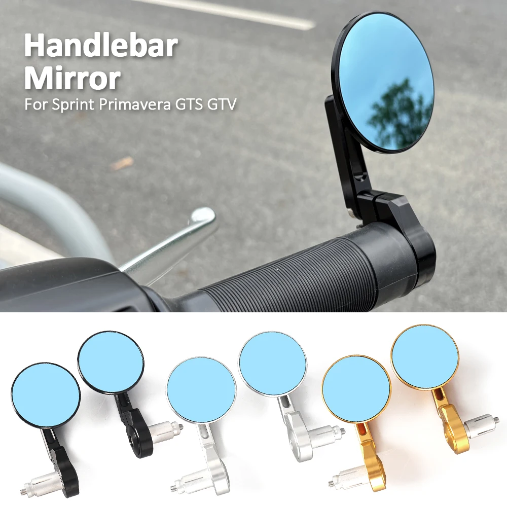 

For Vespa GTS 300 GTS300 GTV300 Sprint 150 Primavera 150 Motorcycle Handlebar Rearview Mirrors Handle Grip Mirrors Accessories