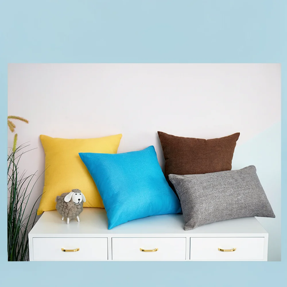 Modern Minimalist Cotton Linen Throw Pillow Cover Soft Decorative Cushion For Sofa Bed Living Room Home Decor Solid Color