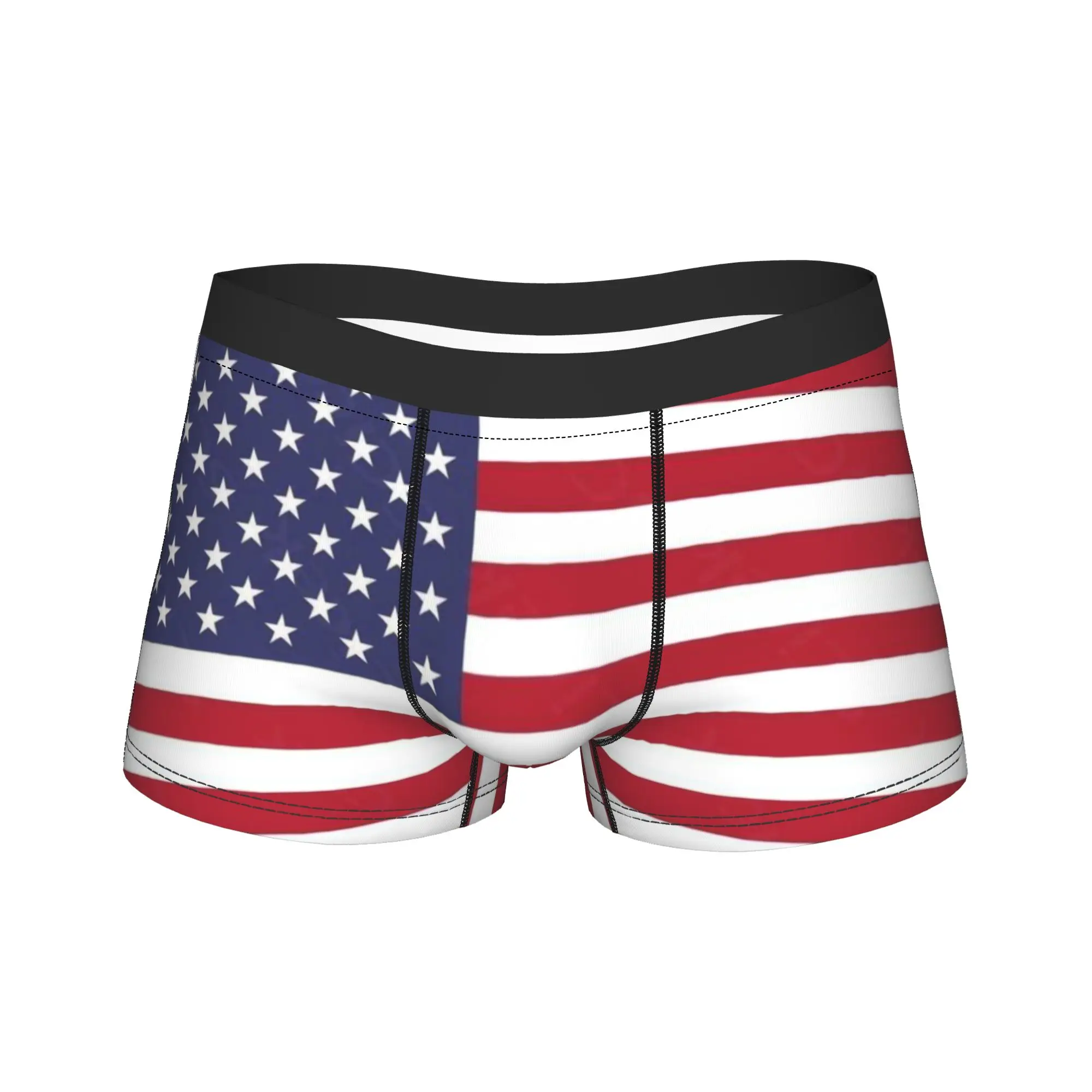 Man American Flag Patriotic USA  Boxers Shorts,Smooth  Underwear Shorts Boxer Briefs