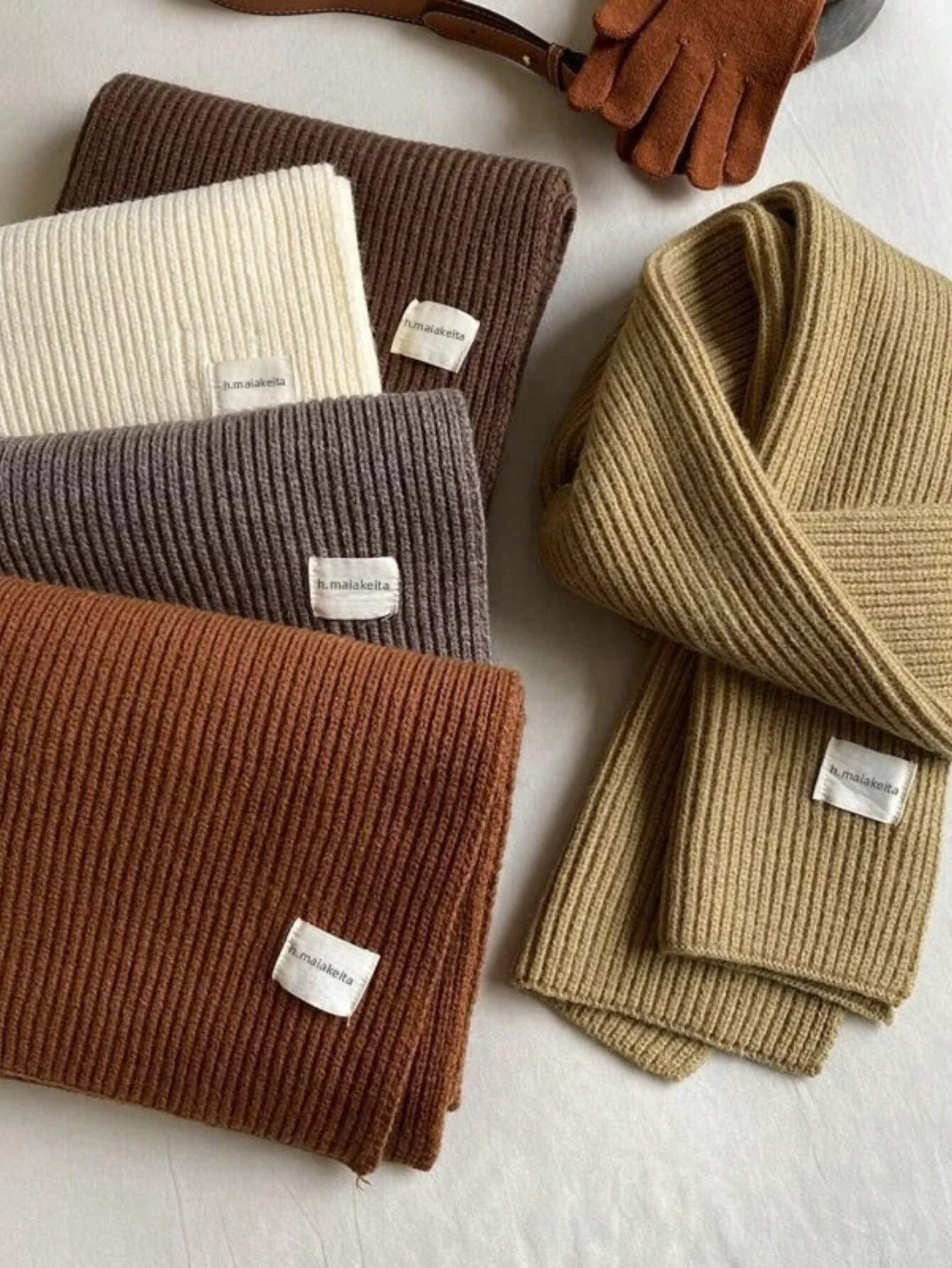 Warm Knitted Wool Soft Scarf Women Solid Korean Style Skinny Long Woolen Yarn Autumn Winter Travel Casual Neckechief Bufanda New