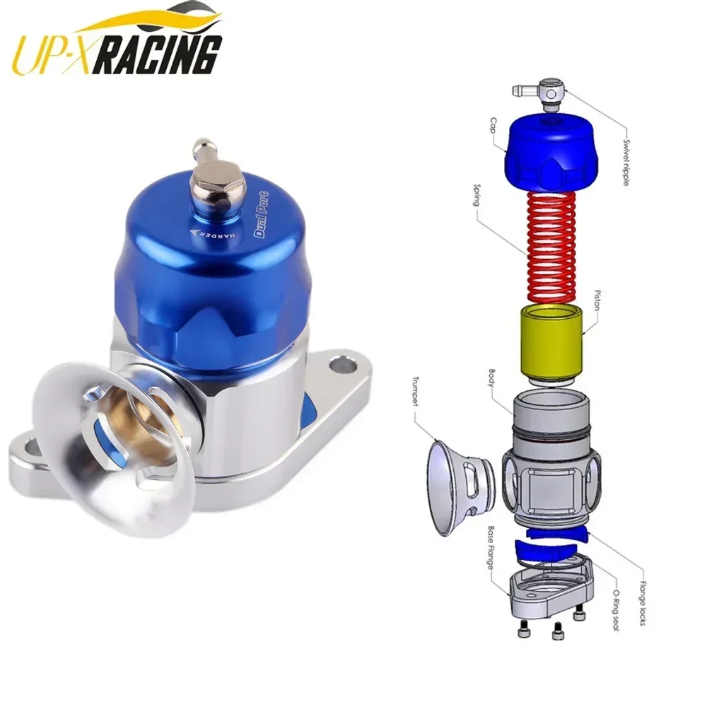 Dual Port 50/50 Blow Off Valve dump BOV for Subaru Forester XT 2005-2007 Impreza WRX STi 2004-2018