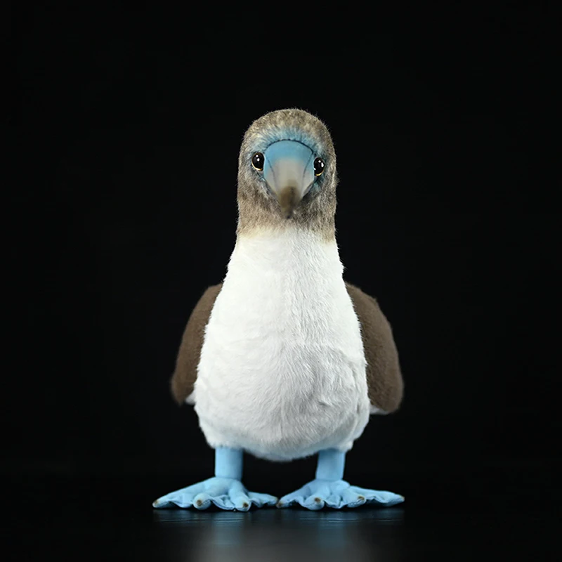 Blue-Footed Booby Plush Toys High Fidelity Cute Sula Nebouxii Bird Animals Plushie Simulation Lifelike Stuffed Doll Kids Gift